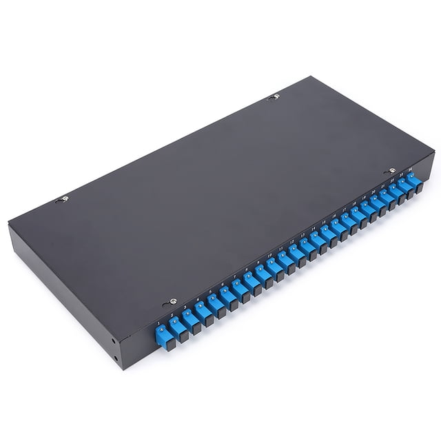 Caja de terminales de fibra óptica, 24 núcleos, 24 puertos, panel de conexión de fibra, conector SC