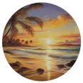thumbnail image 2 of Lotusprinthandmade Sunset on Tropical Beach Spare Tire Cover Without Backup Camera Hole 6 Sizes (31 in.), 2 of 7