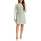 thumbnail image 2 of Vestido de mujer INSPIRE CHIC de cuadros de tweed, con escote en V, sin mangas, de un solo botón y con bolsillos, color verde M, 2 of 5