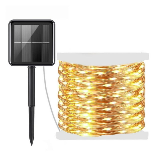 Luz De Enchufe Solar Enchufe Impermeable Cadena De Luz Sensor De Luz Enchufe Al Aire Libre Cadena De Luz Con Cuentas Led Para Jardín De Patio Nocturno Kearding HA019606-00
