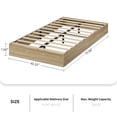thumbnail image 6 of Minimalist Sturdy Wood Twin Platform Bed Frame – Sturdy Wooden Slat Support, No Headboard, No Box Season Needed, Easy Assembly, 6 of 9