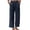 Navy, variant on AHTJRT Lightweight Pants for Women Comfy Cotton Soft Trousers with Pockets Front Button Waist Straight Leg Spring Summer Slacks Khaki XXXL