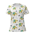 thumbnail image 3 of Naloa Dinosaur on Excavator Print T-Shirts Short Sleeve V Neck Tees for Women Fashion Tops Trendy Lightweight Soft Casual Summer Outfits Clothes, 3 of 5