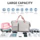 thumbnail image 5 of Bolsa de Viaje Tipo Duffel, Bolsa de Fin de Semana Plegable para Mujer, Bolsa de Noche con Compartimento para Zapatos, Bolsa Deportiva Impermeable con Bolsa de Aseo para Hospital, Gris, 5 of 9
