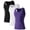 01#black/white/purple, variant on Toptie Men's 3 Pack Under Base Layer Sport Tank Top, Compression Shirt-01#Black/Blue/White-S
