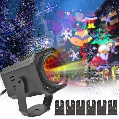 

Christmas Projector Lights LED Rotating Snowflake Snowstorm Light Projector with Snowfall for Halloween Birthday Wedding Theme Party Garden Home Winter Outdoor Indoor Decor
