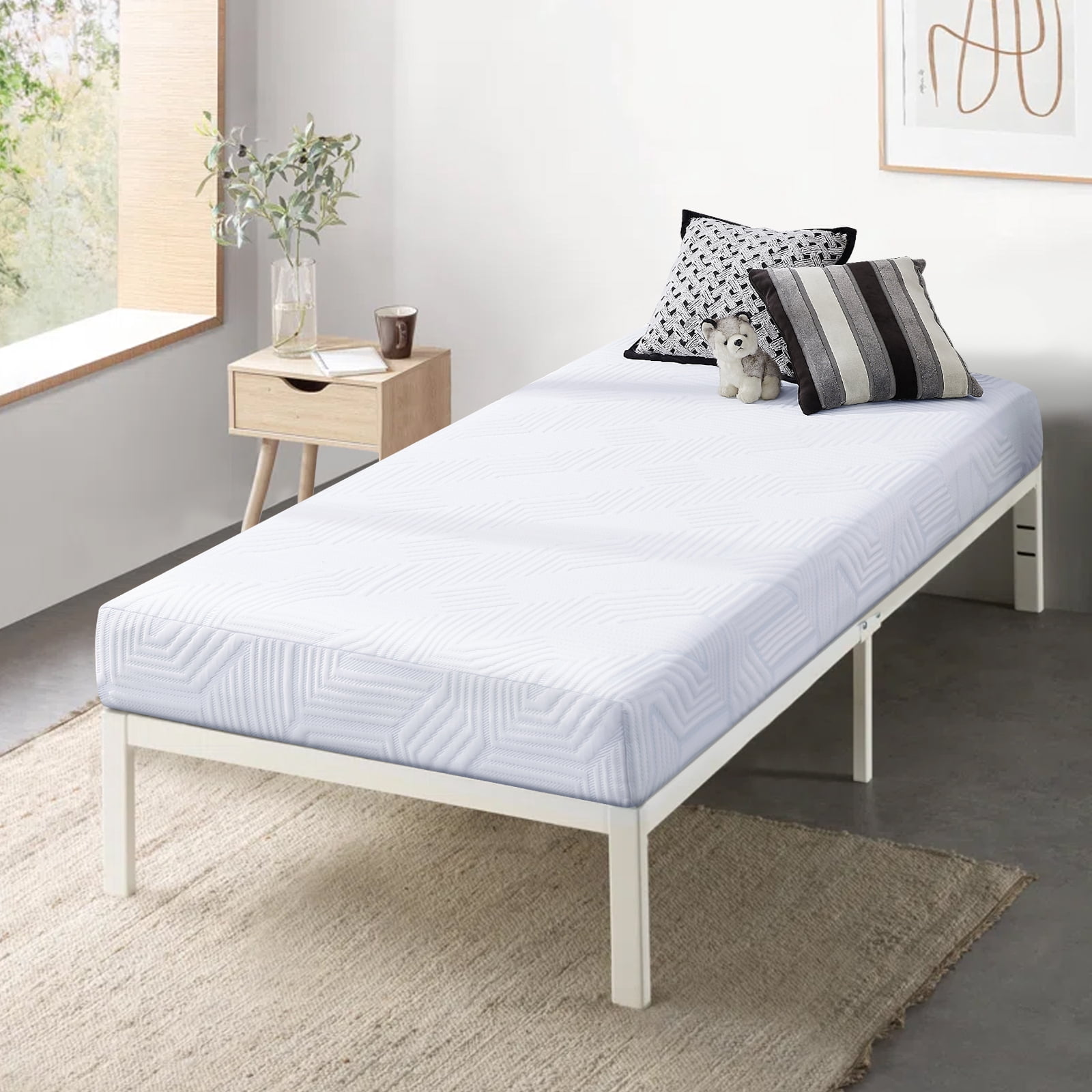 BMMB 5 Inch Queen Mattress,Gel Memory Foam Mattress,Breathable Cover,Bed in a Box