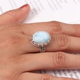 thumbnail image 5 of Earth Gems Jewelry Larimar Ring Sterling Silver Rings Statement Rings Silver Design Ring for Women, 5 of 9