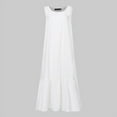 thumbnail image 3 of Celmia Women Casual Sleeveless Round Neck Ruffled Hem A Line Dress, 3 of 7