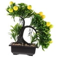 thumbnail image 4 of WASHWEPE 1 Pair Bonsai Decoration Artificial Plants Potted Green Bonsai for Cabinet Farmhouse, 4 of 8