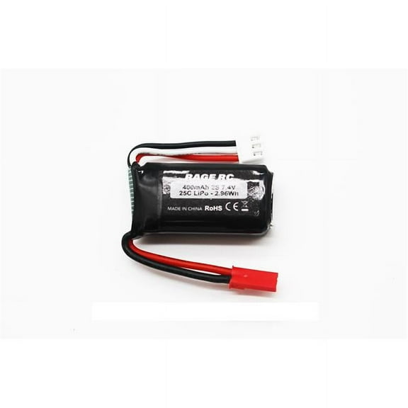 Rage RC RGRA1631 P-51D BL 2S 7.4V 400mAh LiPo with JST Plug