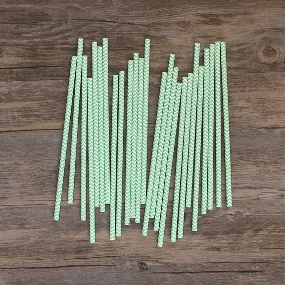 WHAMVOX Ecofriendly Paper Straws for Drinking Safe and Nontoxic Ideal for Parties and Celebrations Light Green 25 Pcs