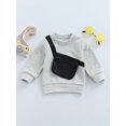 thumbnail image 2 of Qiylii Boy's Round Collar Thick Tops, Full Sleeve Front Fake Bag Sweatshirt, 2 of 8