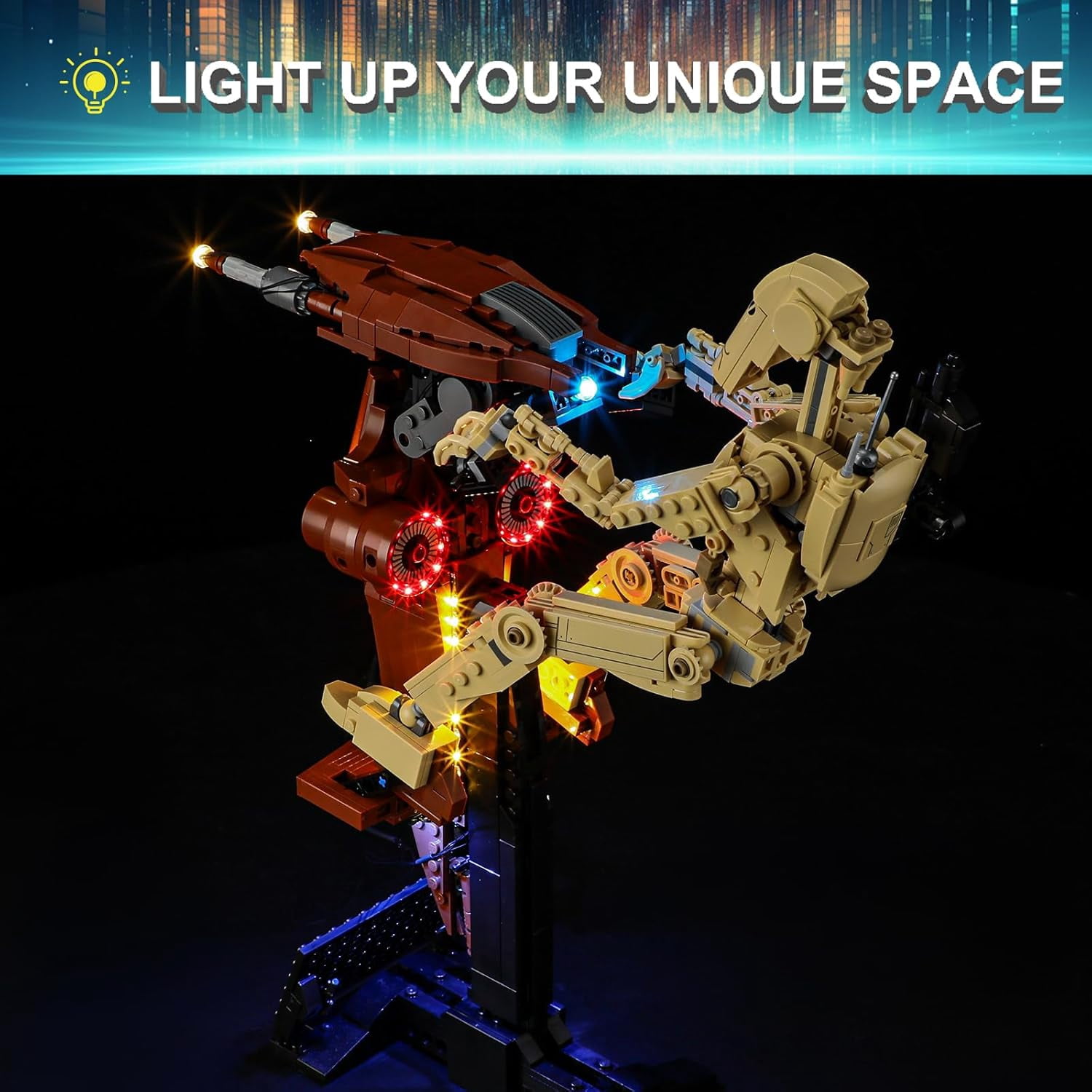 LED Light Kit for Lego 75428 Battle Droid with STAP,Compatible with Lego 75428 Building Blocks Model(Not Include Blocks Set)