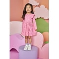 thumbnail image 4 of Garanimals Toddler Girl Long Sleeve Printed Dress with Ruffle Shoulders, Sizes 18M-5T, 4 of 4