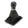 thumbnail image 1 of Perilla de cambio de marcha manual de 5 velocidades Unique Bargains con cubierta, palanca de cambio No.3AA711113A para VW Passat 2013-2021, plástico cuero sintético negro rojo, 1 Pc, 1 of 6