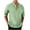 1 Green, variant on Bazeneo Tshirt Men Summer 3/4 Sleeve T Shirts Grandad Collar Lightweight Beach T-Shirts Plain Colour Button Down Tee Shirt Smart Casual Mens Lounge Tops Hawaiian Vacation Clothes