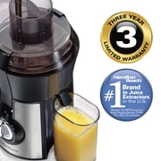 Hamilton Beach Big Mouth Pro Juicer Machine for Fruits and Vegetables with Extra Large Chute, Extractor de Jugos, Stainless Steel