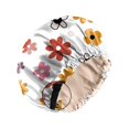 thumbnail image 1 of Zewurtuw Capó de Satén Gorro de Seda para Dormir Reutilizable Doble Capa Elástico Ajustable Gorros para el Cabello Lindo Estético Mujeres Niñas-Flor Floral, 1 of 5