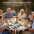 thumbnail image 3 of Round Outdoor Tablecloth with Umbrella Hole and Zipper, Sunflower Tablecloth with Elastic Waterproof, Summer Botanical Bee Farmhouse Watercolor Patio Table Covers for 31" - 35" Picnic Pool Tables, 3 of 9