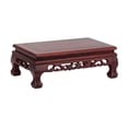 thumbnail image 1 of Hollow Out Carving Bonsai Display Stand, Rectangular Rosewood Decoration Bracket, 1 of 7