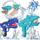 thumbnail image 1 of Unanscre - Paquete de 2 pistolas de agua de dinosaurio para niños, pistola de agua de acción de bomba duradera Dino para exteriores, juguetes de chorro de agua de tiro de largo alcance, 1 of 5