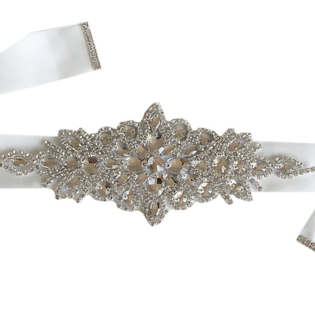 fastboy Rubans de Mariage Robe de Ceinture de Mariée Prom Crystal Sashes Soirée Partie Strass à la Main Ceinture