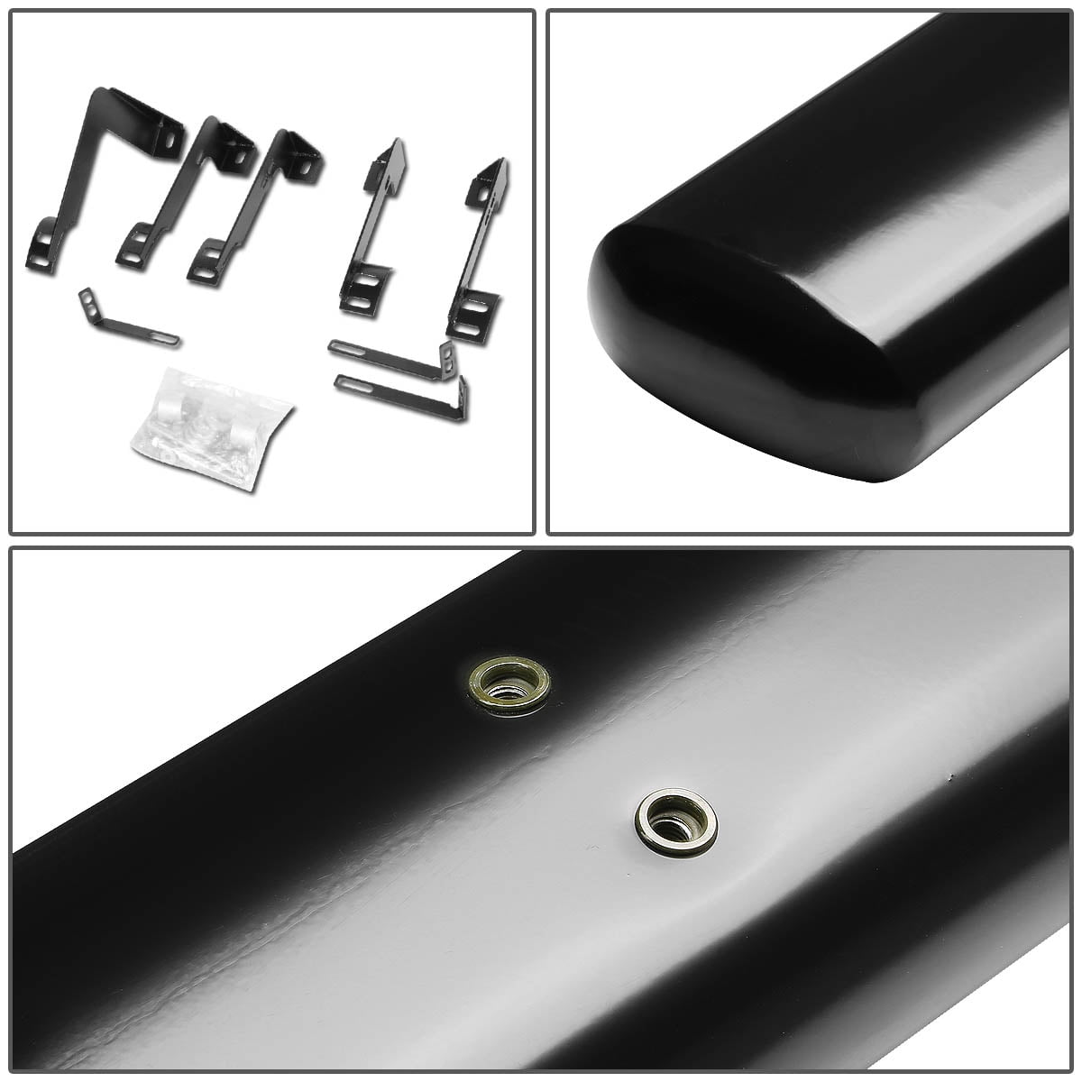 DNA Motoring 5" Black Side Step Nerf Bars Running Boards for 1999-2014 Silverado Sierra Extended Cab