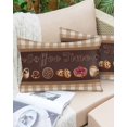 thumbnail image 4 of Waterproof Outdoor Throw Pillows with Inserts 12"x20" Set of 2,Vintage Coffee Time Decorative Pillowcases for Couch Bedroom,Farmhouse Desserts Brwon White Plaid Pillow Covers for Sofa Living Room, 4 of 8