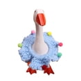 thumbnail image 2 of Desk Goose Outfits 7 Inches Handmade Crochet Pink Dress Clothes for Mini Magnetic Porch Goose Statue, Cute Knitting Geese Decor Accessories for Valentines Day, 2 of 3