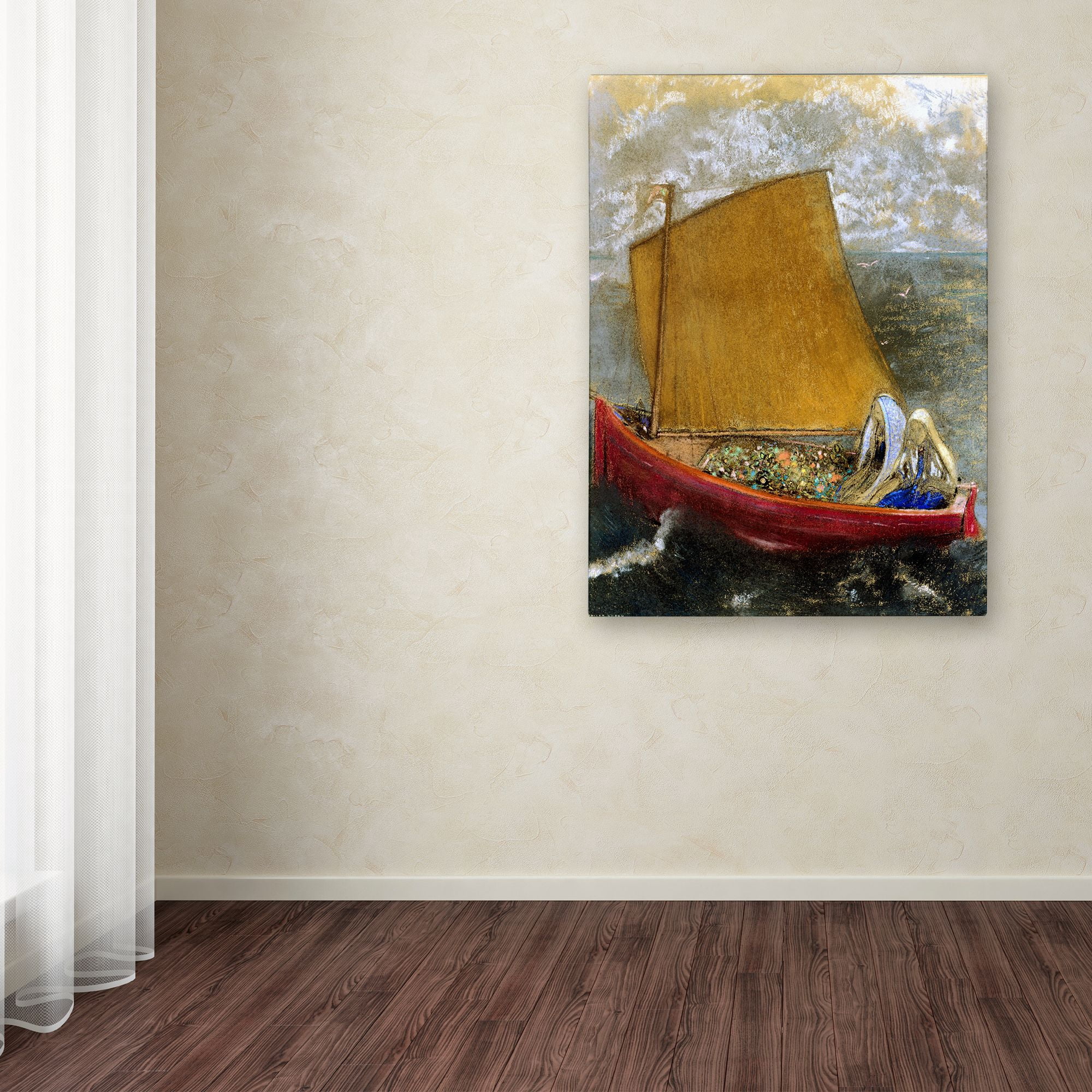 Trademark Fine Art 'The Yellow Sail' Canvas Art by Odilon Redon