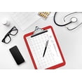 thumbnail image 2 of Assorted Colors Plastic Clipboards, 12 Pack, Durable, 12.5 x 9 Inch, Standard Metal Clip, by Better Office Products, (3 Each of Black, Red, Blue, Green), Set of 12, 2 of 3