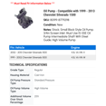 thumbnail image 2 of Oil Pump - Compatible with 1999 - 2013 Chevy Silverado 1500 2000 2001 2002 2003 2004 2005 2006 2007 2008 2009 2010 2011 2012, 2 of 2
