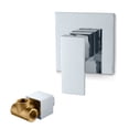 thumbnail image 1 of Aoresac Single-Function Shower Handle Valve Wall Mount Copper Faucet Shower Rough-In Valve Square Single Handle Tub Shower Mixer Fixtures for Bathrooms, 1 of 9