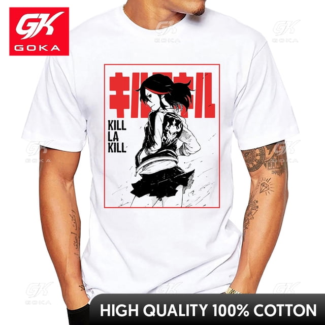 Camiseta para hombre y mujer camiseta bonita de Anime Kill La Kill Ryuko Matoi camisetas con estampado japonés Harajuku Waifu ropa de calle Tops Unisex