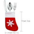 thumbnail image 2 of 10PCS Christmas Sock Tableware Bags Silverware Holders Xmas Dinnerware Decorations Mini Christmas Stockings Santa Spoon Fork Storage Bags for Xmas Dinner, 2 of 6