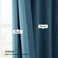 thumbnail image 5 of Story Blue Faux Linen Room Darkening Curtain (1 Panel), Story Blue, 50W X 96L, 5 of 11