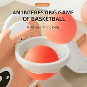 UNICOO® Toddler Slide and Swing Set, 4 in 1 Kids Indoor and Outdoor Playground Combination Climber/Slide/Swing/Basketball Hoop for Boys & Girls (4 in 1 - Light Orange)