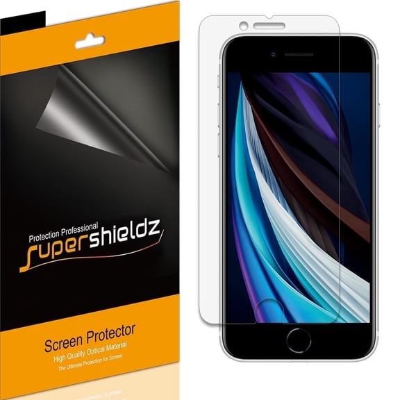 Supershieldz Designed for Apple iPhone SE (2020, 2nd Generation)/ iPhone 8 / iPhone 7 Screen Protector, High Definition Clear Shield (PET) (6 Pack)