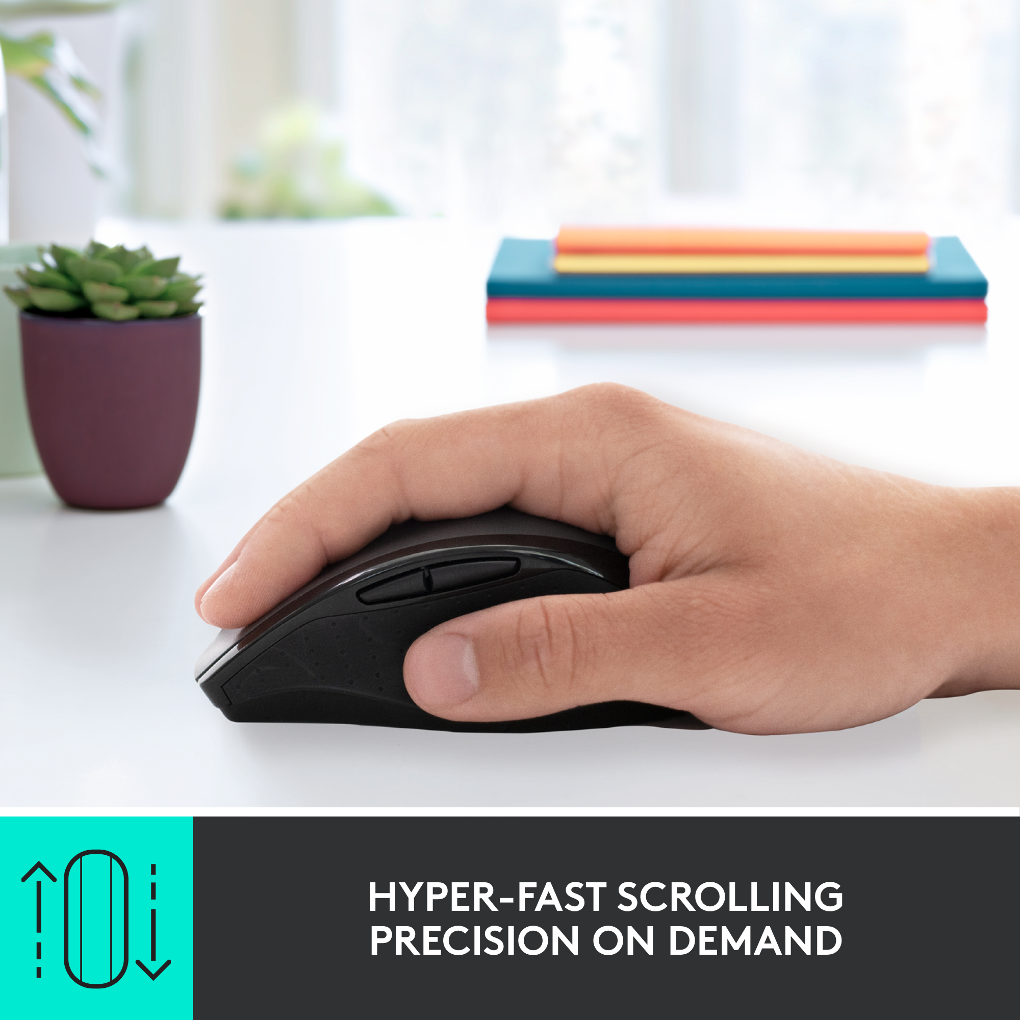Logitech M705 Marathon Wireless Mouse, Black photo 3