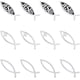 thumbnail image 1 of 12 pegatinas de pez Jesús plateado pequeño, 3 estilos, acrílico, emblema para coche, impermeables, amor y paz, autoadhesivas., 1 of 9