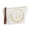 Letter D, variant on Gold Initial V Personalized Makeup Bag for Women, Monogrammed Canvas Cosmetic Pouch (White, 10 x 3 x 6 In)