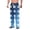 Blue, variant on Men's Sports Leisure Straight Leg Hoodie Trousers, Gradient Plaid Pants for Fall, Winter and Casual Style,Blue,M