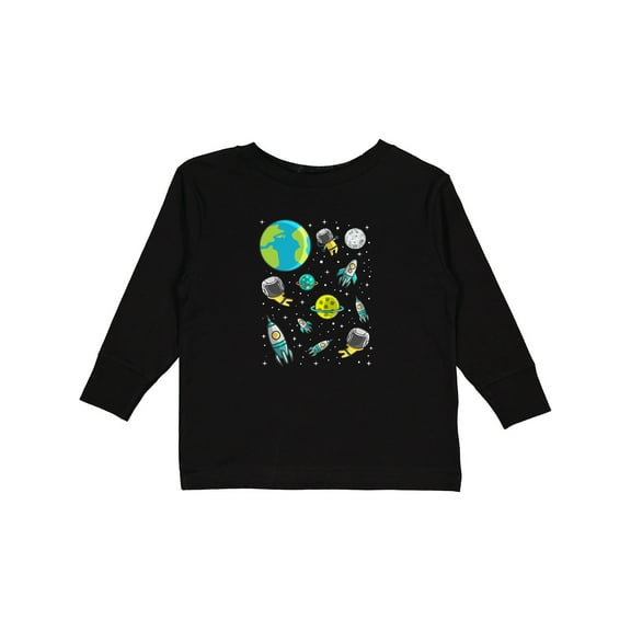 Inktastic Space Rocket Future Astronaut Boys or Girls Long Sleeve Toddler T-Shirt