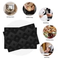 thumbnail image 6 of Rocae Black Poker Printed Heat Resistant Place Mats,Classic Hemstitch Cloth Fabric Placemats Imitation Linen Place Mat Table Mats 18x12 inch, 6 of 9