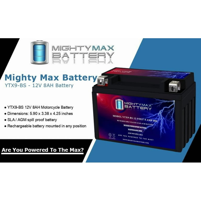 YTX9-BS Replacement for Scooter Battery SYM HD 200CC 09 - Walmart.com