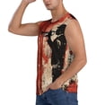 thumbnail image 3 of Fotbe Silhouette Trumpet Red Art Men's Camiseta sin Mangas Estampada para Hombres, Playera Casual para Gimnasio, Entrenamiento, Playa-Medium, 3 of 7