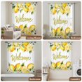 thumbnail image 6 of Yellow Lemons Sheer Curtains 45 Inches Long, Summer Fruits Leaves Pastoral Botanical Light Filering Curtains, Breathable Simi Curtain Privacy Drapes for Kitchen Bathroom Small Window Treatment, 6 of 9