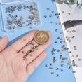 thumbnail image 4 of 160Pcs 2 Colors 304 Stainless Steel Crimp Beads Knot Covers Half Round Open Beads End Tip 3~4mm Metal Small Bead CoversDIY, 4 of 6