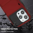 thumbnail image 2 of Wallet Case for iPhone 14 Pro Case with 4-Card Credit Card Holder Slot Shockproof Cover Hybrid Heavy Duty Protection Armor Phone Case Compatible with iPhone 14 Pro 5G 2022 -Red, 2 of 12